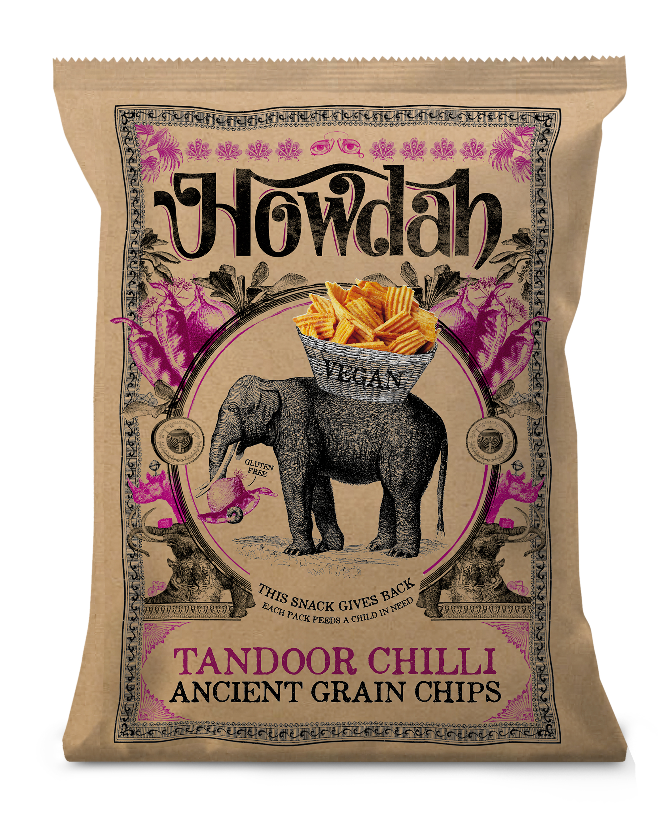 Howdah Tandoor Chilli Ancient Grain Chips 130 g.
