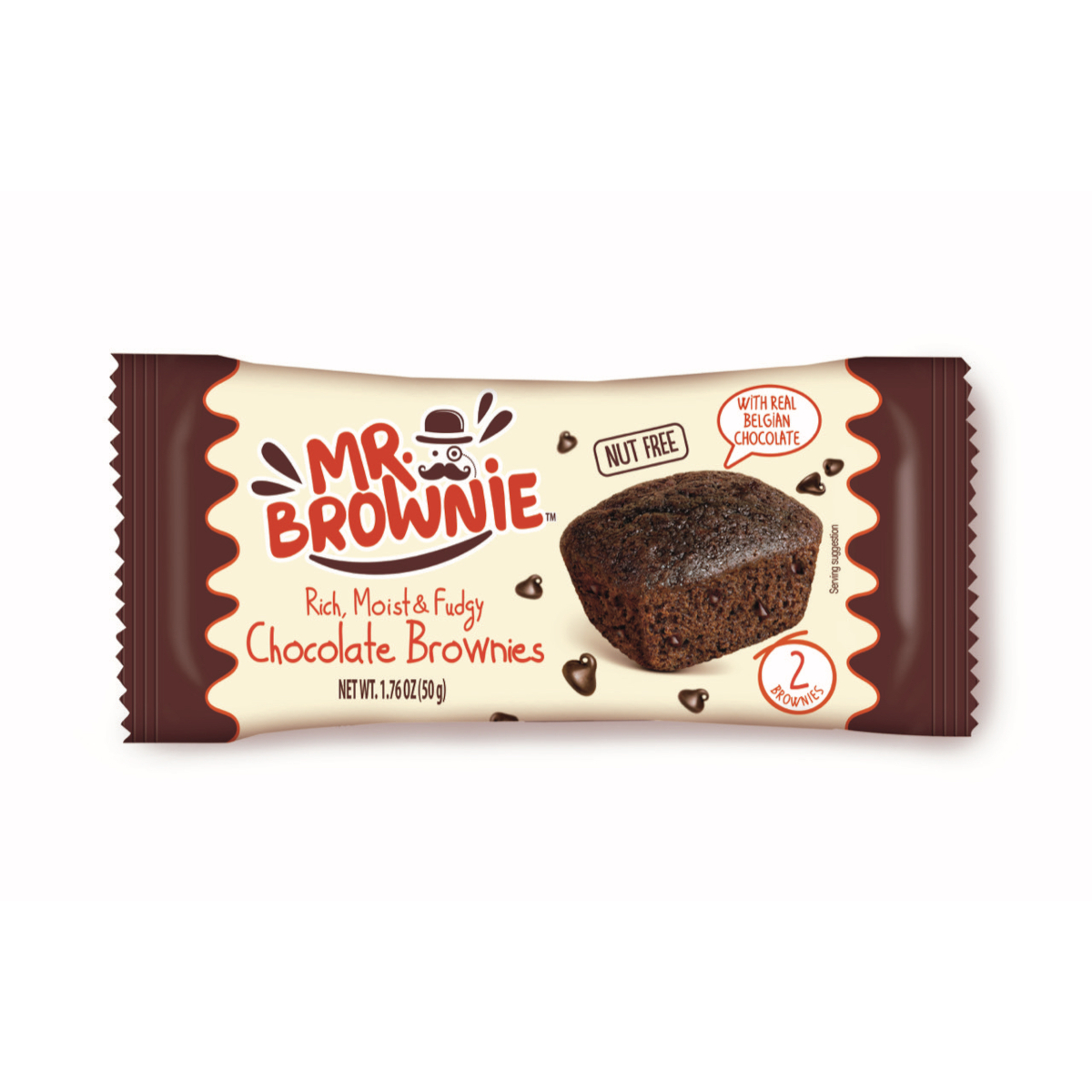 Chocolate Mr. Brownie mit belgischer Schokolade 50g.