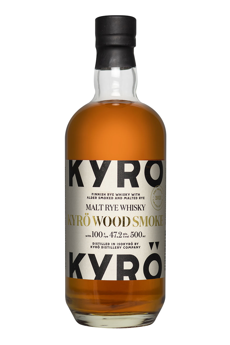 Kyrö Wood Smoke - Malt Rye Whisky 47,2% - 0,5l.